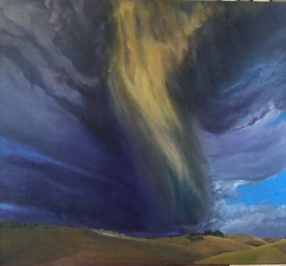 Summer Storm 4 Over the Front Oil on canvas